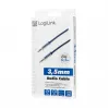 LogiLink CA10050 3.5mm TRS vīrietis uz 3.5mm TRS vīrietis stereo audio kabelis, metāla savienotāji, zils, 0.5m