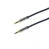 LogiLink CA10050 3.5mm TRS vīrietis uz 3.5mm TRS vīrietis stereo audio kabelis, metāla savienotāji, zils, 0.5m