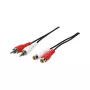 LogiLink CA1037 Audio pagarinājuma kabelis, 2x RCA vīriešu uz 2x RCA sieviešu, 5 m, melns
