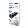 LogiLink PA0285 2 portu USB auto lādētājs 10.5W, LED apgaismots, melns