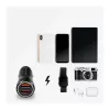 LogiLink PA0285 2 portu USB auto lādētājs 10.5W, LED apgaismots, melns