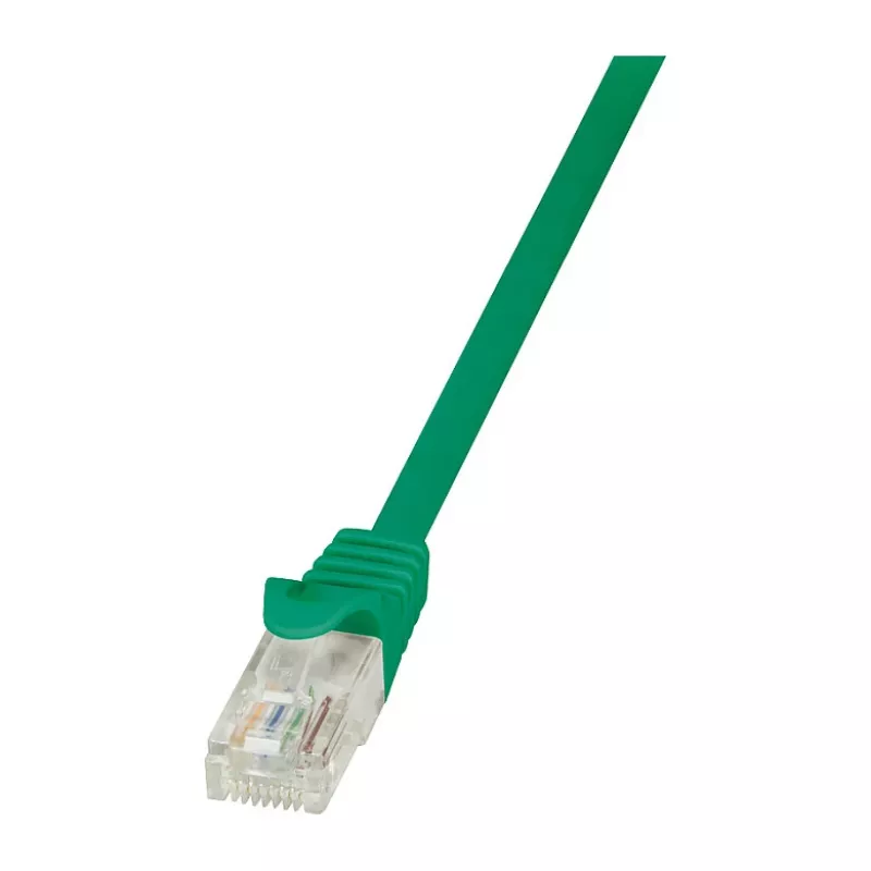 LogiLink Cat.5e U/UTP Gigabit ielāpu kabelis, RJ45, 1.5m, zaļš