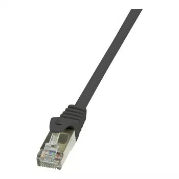 LogiLink Cat.6 F/UTP Ethernet komutācijas kabelis, 1m, melns, EconLine