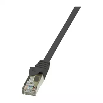 LogiLink Cat.6 F/UTP ielāpu kabelis, 0,25 m, melns, EconLine