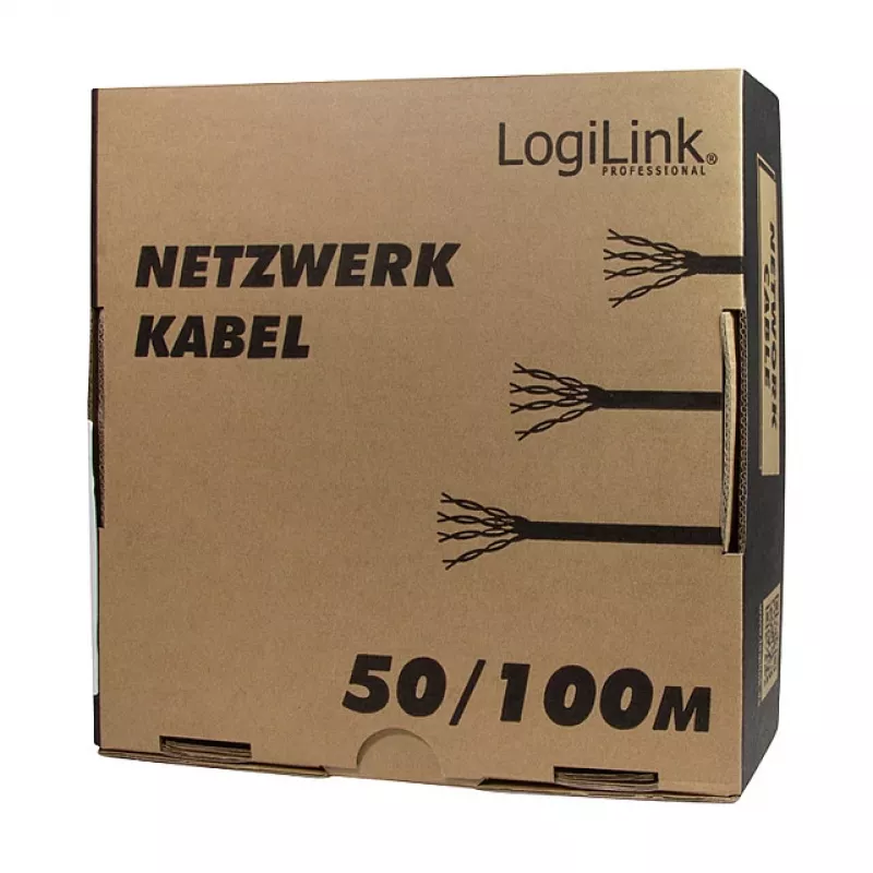 LogiLink Cat.6 instalācijas kabelis, U/UTP, 100m, EconLine