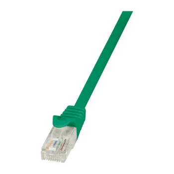 LogiLink Cat.6 U/UTP Gigabit Ethernet savienojuma kabelis, 1,5 m, zaļš, bez aizķeršanās, CCA, 250 MHz, RJ45