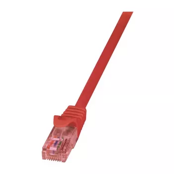 LogiLink Cat.6 U/UTP savienojuma kabelis, tīrs varš, sarkans, 0,5 m, PrimeLine