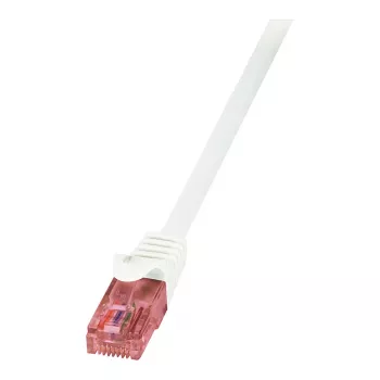 LogiLink Cat.6 U/UTP komutācijas kabelis, bezskābekļa varš, balts, 0.5 m, PrimeLine
