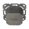 LOGILINK Cat.6 sienas rozete 2xRJ45 STP horizontāla, tīri balta