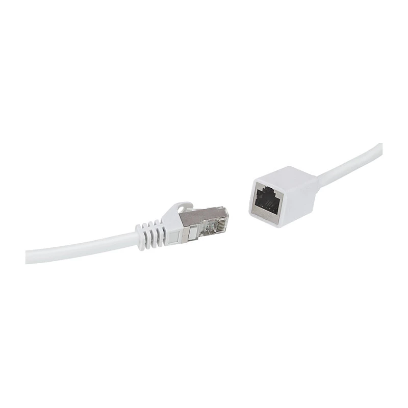 Logilink Cat.6A S/FTP Premium ielāpu kabeļa pagarinātājs - balts, 5m (RJ45 vīrišķais uz sievišķo)