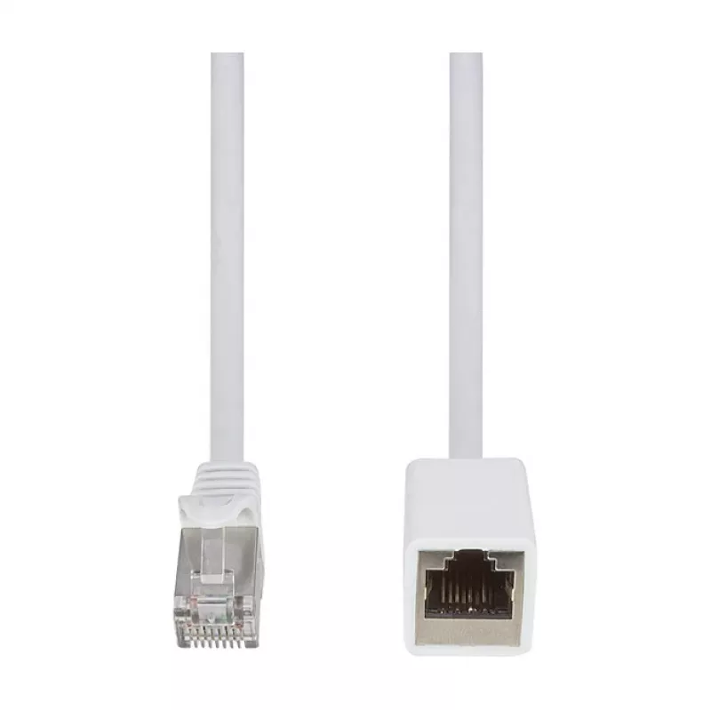 Logilink Cat.6A S/FTP Premium ielāpu kabeļa pagarinātājs - balts, 5m (RJ45 vīrišķais uz sievišķo)
