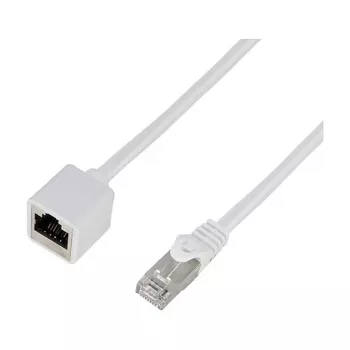 Logilink Cat.6A S/FTP Premium ielāpu kabeļa pagarinātājs - balts, 5m (RJ45 vīrišķais uz sievišķo)