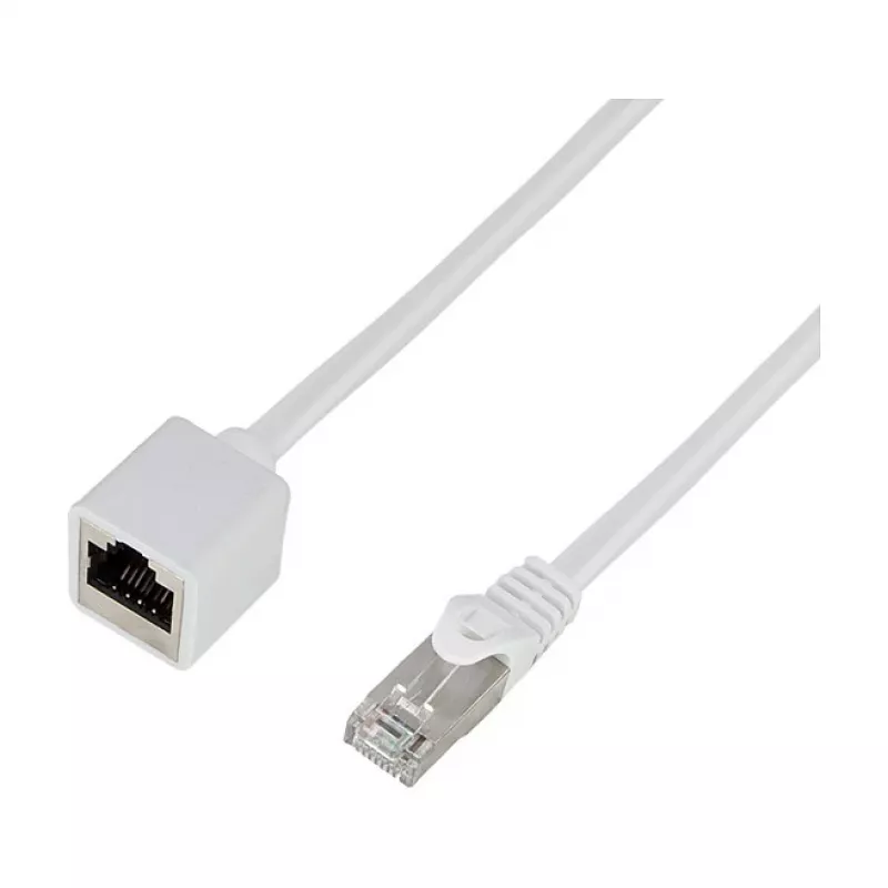 Logilink Cat.6A S/FTP Premium ielāpu kabeļa pagarinātājs - balts, 5m (RJ45 vīrišķais uz sievišķo)
