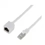 Logilink Cat.6A S/FTP Premium ielāpu kabeļa pagarinātājs - balts, 5m (RJ45 vīrišķais uz sievišķo)