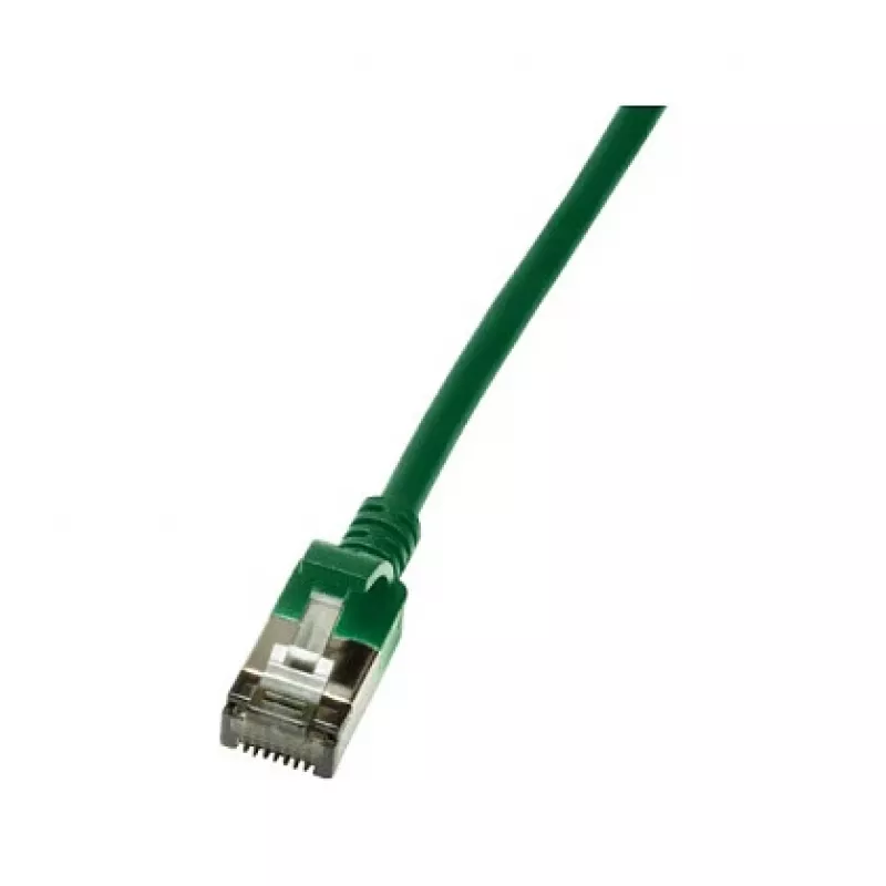 LogiLink Cat.6A S/FTP TPE SlimLine patch kabelis, 0,3 m, zaļš