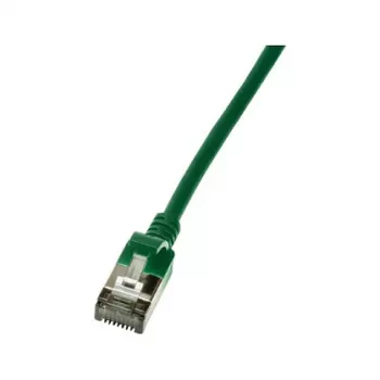 LogiLink Cat.6A S/FTP TPE SlimLine komutācijas kabelis, 0,5 m, zaļš