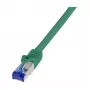 LogiLink Cat.6A S/FTP Ultraflex Patch kabelis, GHMT sertificēts, zaļš, 1.0m