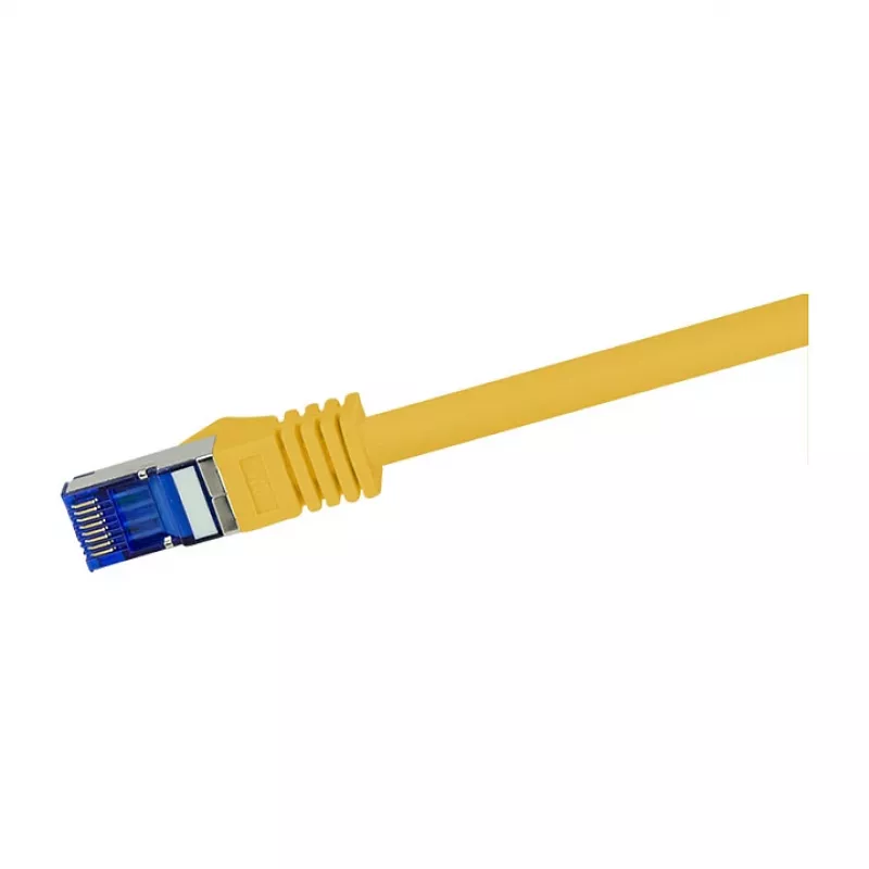 LogiLink Cat.6A S/FTP Ultraflex ielāpu kabelis, GHMT sertificēts, dzeltens, 0,25 m