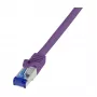 LogiLink Cat.6A S/FTP Ultraflex komutācijas kabelis, violets, 1,0 m, GHMT sertificēts