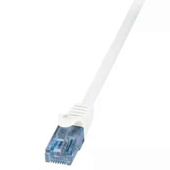 LogiLink Cat.6A U/UTP Ethernet ielāpu kabelis, RJ45, 0,25m, balts