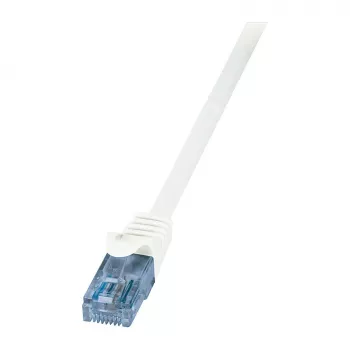 LogiLink Cat.6A U/UTP ielāpu kabelis, 0.5 m, balts, 10 Gbps, LSZH