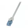 LogiLink Cat.6A U/UTP RJ45 patch kabelis, 0.25 m, pelēks, EconLine