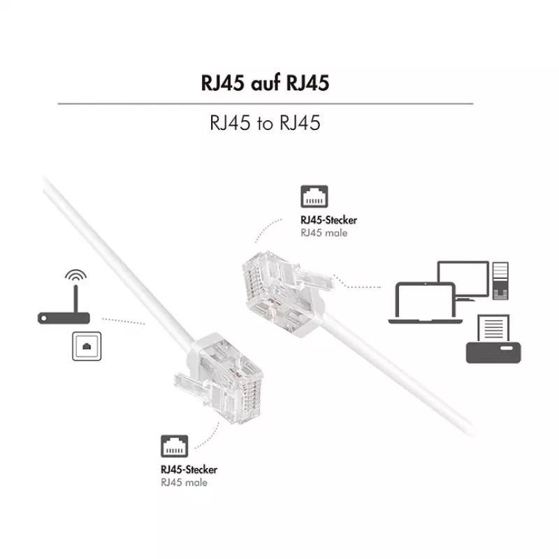LogiLink Cat.6A U/UTP plāns augstas elastības komutācijas kabelis, balts, 3m