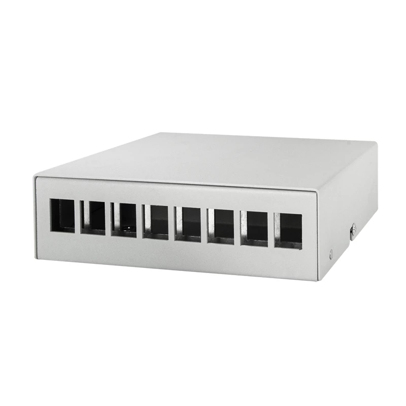 Logilink Consolidation Point Box 8-Port, Desk/Wall/Rail Mounting, Grey