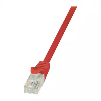 LogiLink CP1024U CAT 5e U/UTP komutācijas kabelis, 0.5 m, sarkans, RJ45, bez aizķeršanās