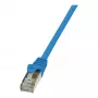 LogiLink CP1026S Cat 5e F/UTP RJ45 ielāpu kabelis, 0.5 m, zils, bez aizķeršanās