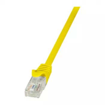 LogiLink CP1027U CAT 5e U/UTP RJ45 ielāpu kabelis, 0,5 m, dzeltens, bez aizķeršanās