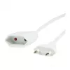 LogiLink CP125 pagarinātājvads, Europlug CEE 7/16 vīrietis uz sievieti, 1 m, balts