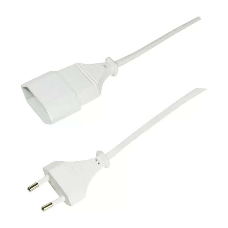 LogiLink CP125 pagarinātājvads, Europlug CEE 7/16 vīrietis uz sievieti, 1 m, balts