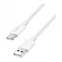 LogiLink CU0320 USB 2.0 Type-C kabelis, USB-A uz USB-C, 480 Mbps, 60W, neilona pīts, balts, 0,5 m
