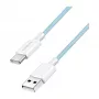 LogiLink CU0330 USB 2.0 Type-C kabelis, USB-A vīrietis uz USB-C vīrietis, 480 Mbps, 60W Power Delivery, neilona pīts, zils, 1 m
