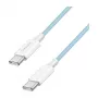LogiLink CU0350 USB 2.0 Type-C to Type-C kabelis, 1 m, neilona pīts, zils, 60 W Power Delivery, 480 Mbps