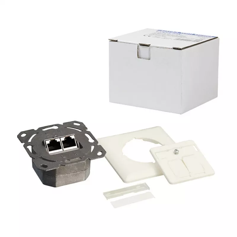 LogiLink DSIT Iebūvējams Cat. 6a ekranēts 2 portu RJ45 kontaktligzda ziloņkaula