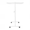 LogiLink EO0064 Mobile Double-Sided Dry Erase Whiteboard, Magnetic Steel, Aluminum Frame, 120x80 cm, White/Silver