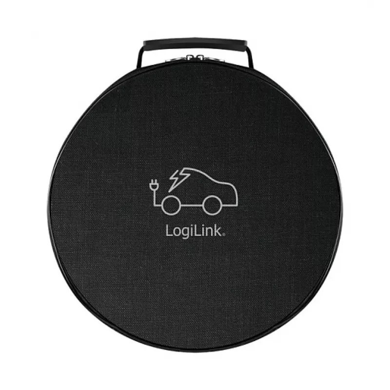LogiLink EVC0120 Type 2 EV uzlādes kabelis 22kW 3-fāžu 32A 2.5m Melns ar uzglabāšanas somu