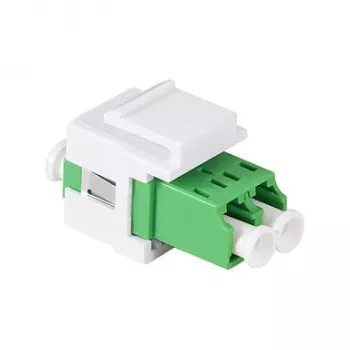 LogiLink FA03LC5 LC Duplex šķiedras adapteris, bez atlokiem, zaļš – 12 gab.