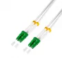 LogiLink FC0LC05 OS2 Simplex Fiber Optic Patch Cable, LC/APC to LC/APC, 5m, White