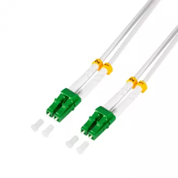 LogiLink FC0LC20 Fiber Optic Patch Cable OS2 LC/APC to LC/APC Simplex Single Mode 20 m White