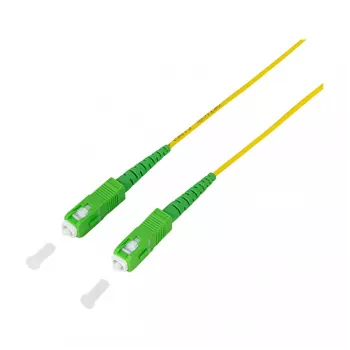 LogiLink Fiber Optic Patch Cable – Simplex, OS2 SM G.657.A2, SC/APC to SC/APC, 1 m, Yellow