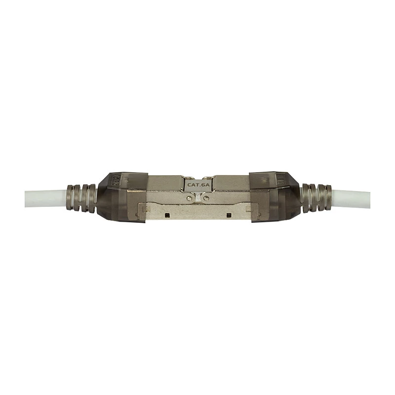 LogiLink lauka savienojams RJ45 savienotājs Cat.6A STP 10G, bez instrumentu IDC, cinka spiedliešana, AWG 22-26, sudraba