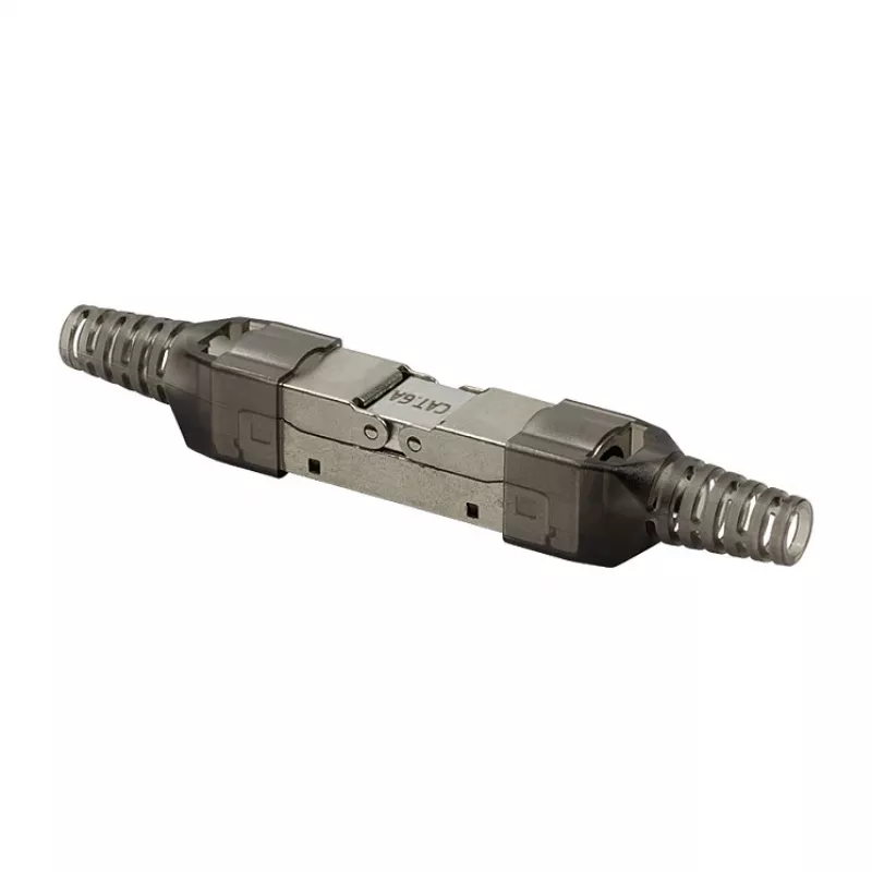 LogiLink lauka savienojams RJ45 savienotājs Cat.6A STP 10G, bez instrumentu IDC, cinka spiedliešana, AWG 22-26, sudraba