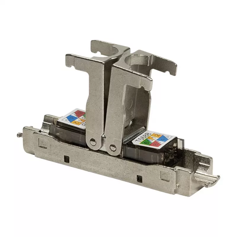 LogiLink lauka savienojams RJ45 savienotājs Cat.6A STP 10G, bez instrumentu IDC, cinka spiedliešana, AWG 22-26, sudraba