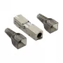 LogiLink lauka savienojams RJ45 savienotājs Cat.6A STP 10G, bez instrumentu IDC, cinka spiedliešana, AWG 22-26, sudraba