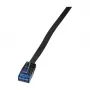 LogiLink CP0135B plakans Cat.5e U/UTP komutācijas kabelis, 2m, melns