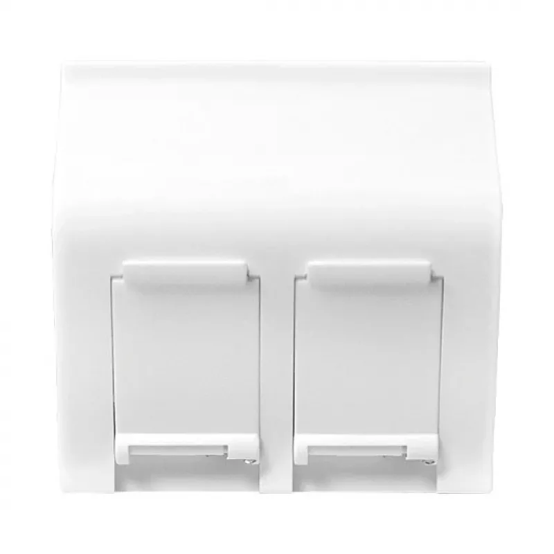 LogiLink franču tipa priekšējais panelis 45°, 45x45 mm, 2 porti, balts