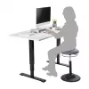 LOGILINK augstumā regulējams šūpošanās ķeblis EO0022 - aktīvai sēdēšanai ergonomisks ķeblis ar gāzes pacēlāju, 360° rotāciju, melns